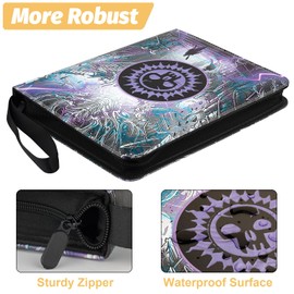 Card Binder for MTG Cards, Premium 9 Pocket Card Binder for Trading Cards, 720 Double Sided Pocket Collector Card Album for Standard Cards,Card Collection Folder for YGO/PTCG/Game Cards (Purple Print)