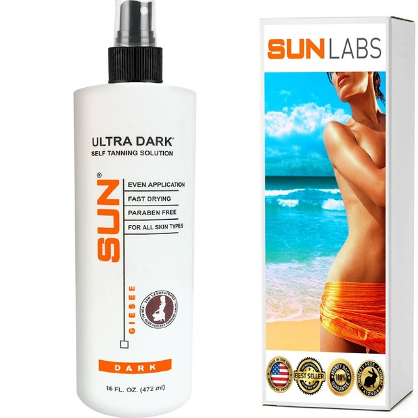 Spray Tan Solution Dark 16 oz Self Tanner Best Sunless Airbrush Tanning