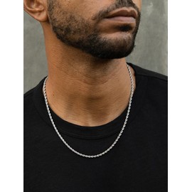 3mm Stainless Steel Rope Chain Men Cord Necklace