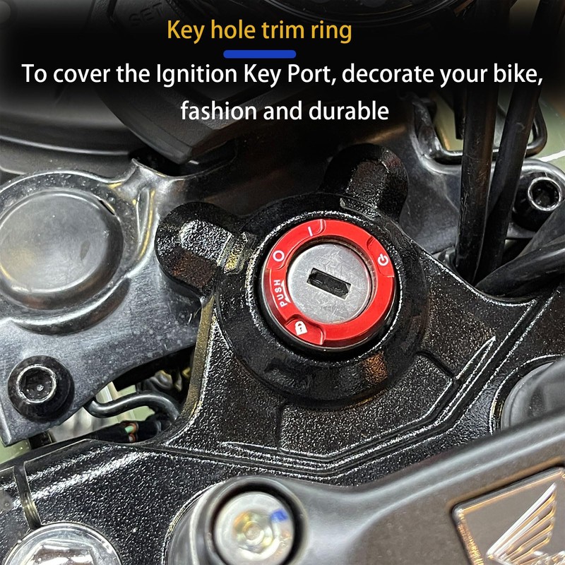 WOOGA Ignition Switch Decorative Ring Ignition Switch Ring Circle Keyhole