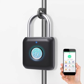 Fingerprint Padlock App Locker Lock Phone App Unlock, Remote Recording Unlock, Bluetooth Lock for Lockers, School Locks, Luggage
