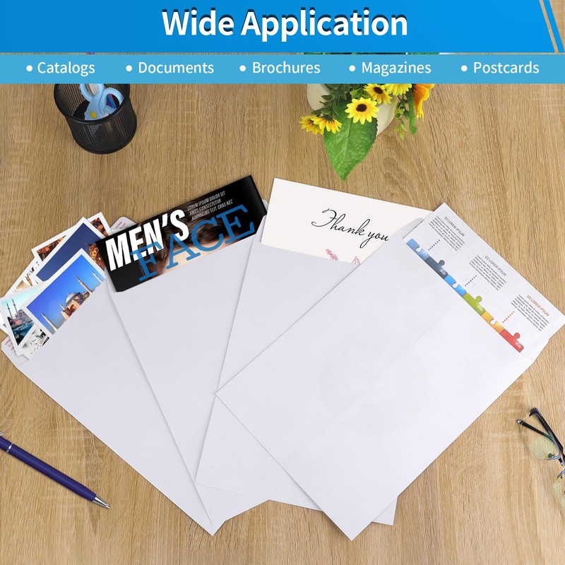 20 Pack Catalog Envelopes Self Seal, 9 x 12 Inches