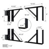 JUBEST Heavy Duty Gate Corner Brace Bracket, Anti Sag Gate