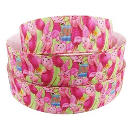 Piglet Cartoon Character 1" Wide Repeat Ribbon Sold in Yards (25 Yards) (3 Yards)