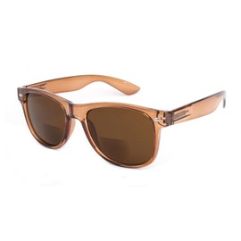 OKH Classic Retro Frame Unisex Bifocal Reading Sunglasses Sunglasses for Men Women UV400 Outdoor Sun Reader Reading in the Sun 1.0 1.5 2.0 2.5 3.0 3.5, brown