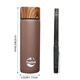 Stainless Steel Water Bottle, Mini Flask 150ML,Coffee Vacuum Small Flasks Small Capacity Portable Travel Drink Water Bottle Insulated Cup (Matte Coffee Color)