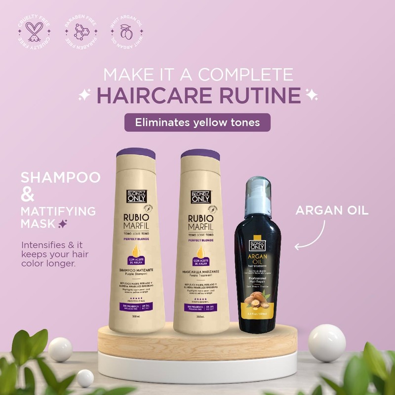 Blondz Only Hair Purple Toning Shampoo| Eliminates Brassiness | Neutralizes
