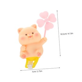 Alipis Cute Pig Bike Handle Accessory with Windmill Fun Animal Bike Bell for Motorcycles and Bicycles Unique Decorative Handlebar Figure Enhances Safety and Aesthetics