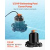VEVOR Pool Cover Pump, 1/2 HP 1575 GPH, 120V Submersible