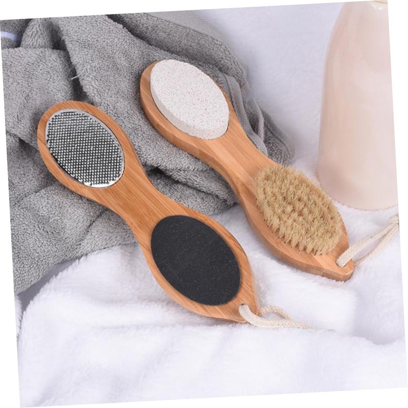 Healvian 1pcs Multifunctional Double Foot Scrubber and Callus Remover Brush