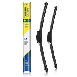 22 inch + 22 inch Windshield Wiper Blade Compatible with F150 2022-2009,Silverado 1500 2022-2000,Sierra 1500 2022-2019,RAM 1500 2015-2013 Original Equipment Automotive Replacement J/U Hook 2 Pack