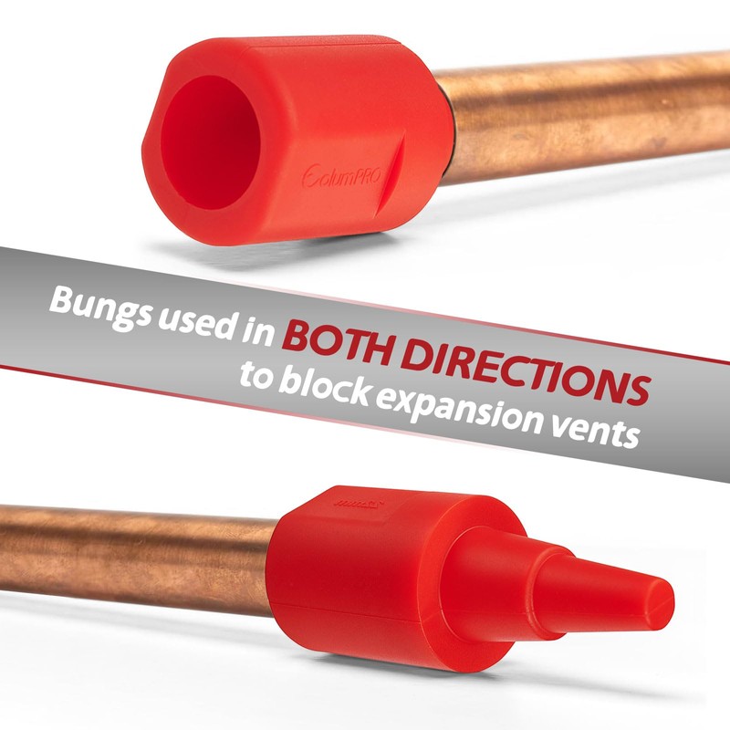 ColumPRO 2PCS Plumbing & Heating bungs, Avoid Draining Your Entire