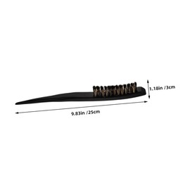 Baluue 2pcs Boar Bristles for Scalp Combing Smoothing Brush for Slick Back Hair Bristle Brush Hair Bristle Brush for Slicking Back Hair Bristle Brush for Curly Hair Black Bristle Hair