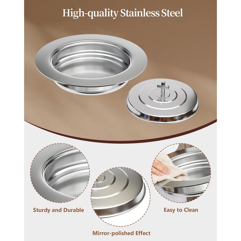 1PC Holy Communion Tray for Churches with Lid, Stainless Steel