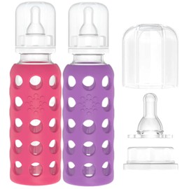 Lifefactory Baby Bundle - Bottle Set - Raspberry/Purple - 9 oz - 2 pk