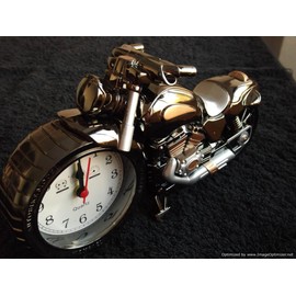 Copper Top - Novelty Motorbike Desk Alarm Clock Gift Him Her