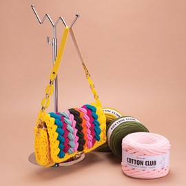 YARNART Cotton Elastic Fabric Spaghetti Premium T-Shirt Knitting Yarn for Bag Basket Cushion Crocheting Projects and Home Decor, Super Bulky (Pack of 1) (7305)