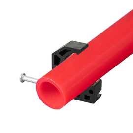 (Pack of 50) Topaipe 1 Inch Single Nail Half Clamp, J-Hook with Nail, Pex Pipe Clamps, J-Clamp Tool for Pex Tubing Pipe Support