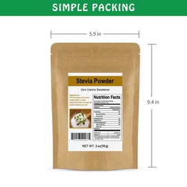 CCnature Stevia Powder Extract Natural Sweetener Zero Calorie Sugar Substitute 2oz
