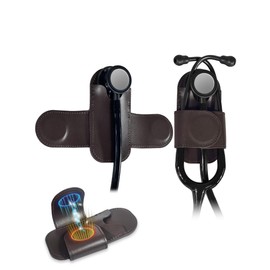 CaseLeather Stethoscope Holder, Genuine Top-Grain Leather | Strong & Durable | Magnetic Closure - Easy Access | for Doctors, Nurses, Adult, Dual Head (Brown)