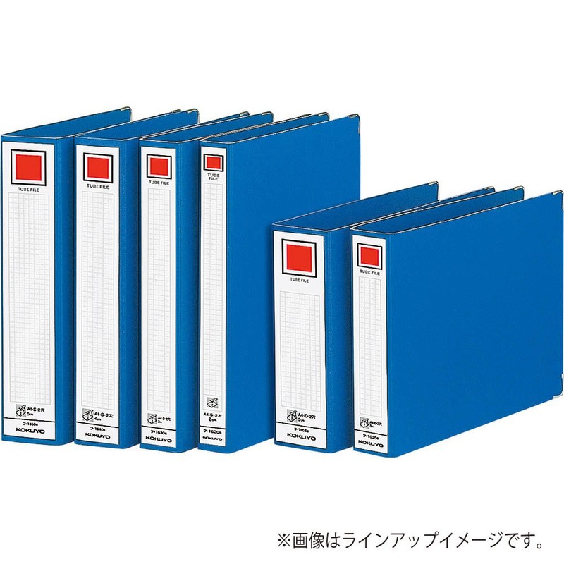 KOKUYO フ-1630B チューブファイル Mタイプ A4縦 30mmとじ 2穴青