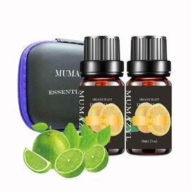 Lime Essential Oil Organic Plant Natural 100% Pure Lime Oil for Diffuser,Cleaning,Home,Bedroom,Perfumes,Humidifier,Soap,Candles 2 Pack 10ml