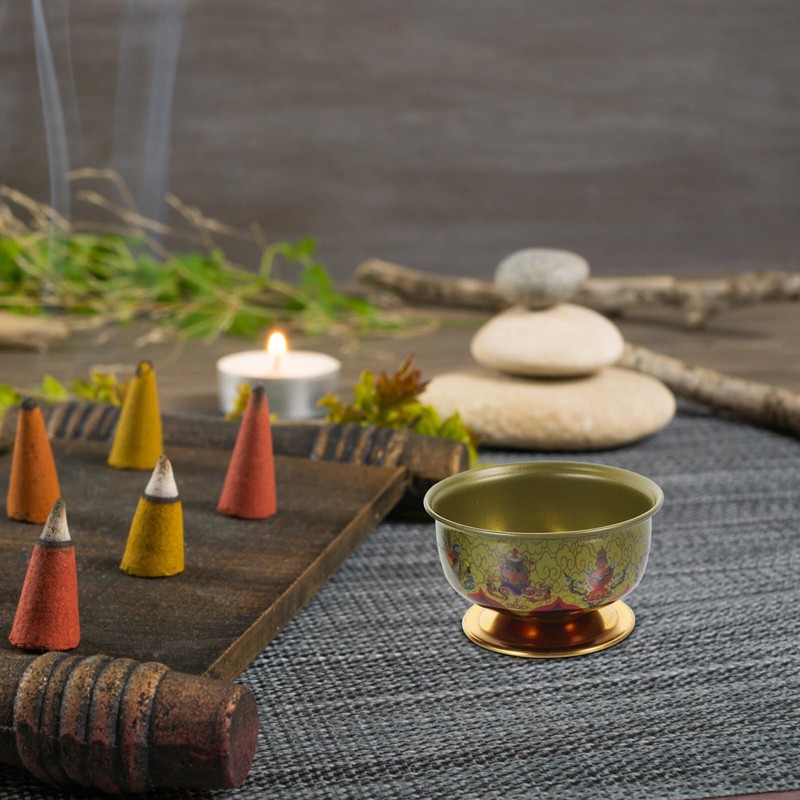 Ciieeo 7pcs Feng Shui Alloy Offering Bowl - Worship Cup,
