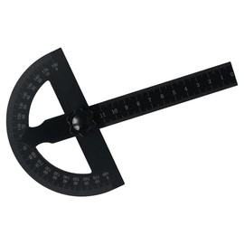 Urjumpea 180 Degree Protractor Adjustable Bakelite Round Head Finder and Angle Gauge with 11cm/4.35" Arm for Woodworking
