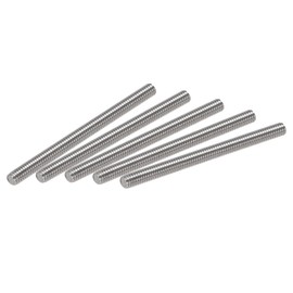 sourcing map Pack of 5 M4 x 60 mm Fully Threaded Rod 304 Stainless Steel Right Hand Thread, M4-0.7 Thread Pitch