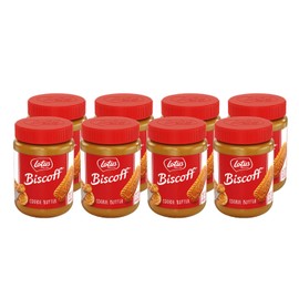 Lotus Biscoff, Cookie Butter Spread, Creamy, non GMO + Vegan, 14.1 oz, Pack of 8
