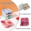 4Pack Snack Box, 4-Compartment Bento Box, Compartment Lunch Box, Reusable