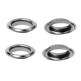 Trimming Shop 40mm Gun Metal Extra Large Eyelets Pack of 10 - Grommets for for Clothing and Leathercraft - Washers for Vinyl Banners & Canvas Holding