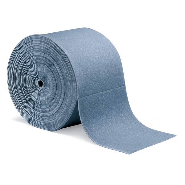 Pig Blue Super Absorbent Mat Roll by New Pig | Oil Spill Mats | Made with 90% Recycled Fibers | Total Absorbency is 32 gallons | 150' Roll | Heavyweight | PMB30124