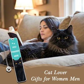 Mothers Day Cat Mom Gifts, Black Cat Bookmark, Cats Bookmark for Women Men Reader, CAT Lover Gifts for Women Men Kids Girls Boys, Birthday Gift for Cats Lovers, Book Accessories for Reading Lovers