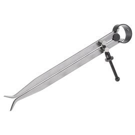 Kozelo Spring Joint Caliper - [10 Inch] Carbon Steel Adjustable Spring Inside Caliper with Solid Nut for Metalworking Drawing Use, Silver Tone