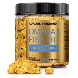 Nature Made Omega 3 Fish Oil Capsules 3x Strength 3000mg EPA & DHA Softgels USA - 3 Softgels (1 Serving Sample)