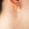 Nico-chan Earrings (e0006), Silver, Quartz