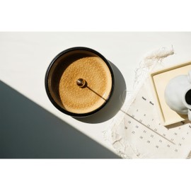 BEYLAB incense holder ceramics, 3 in 1 Incense burner for Palo Santo, Sage, Incense Sticks Coil Incense Cones, smudge bowl, Removable brass ash catcher for Meditation Yoga Room - Yellow