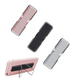 3 Pack Phone Strap Finger Holder with Stand - Universal Elastic Finger Grip (Black/Silver/Rose Gold)