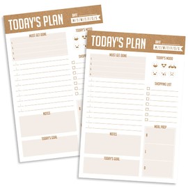 Sodaxx 6 x 9" Daily Planner - 50 Undated Tear-off Sheets - To Do List Notepad, Self-Care Calendar, Organizer, Scheduler, To-Do Lists, Notes, etc