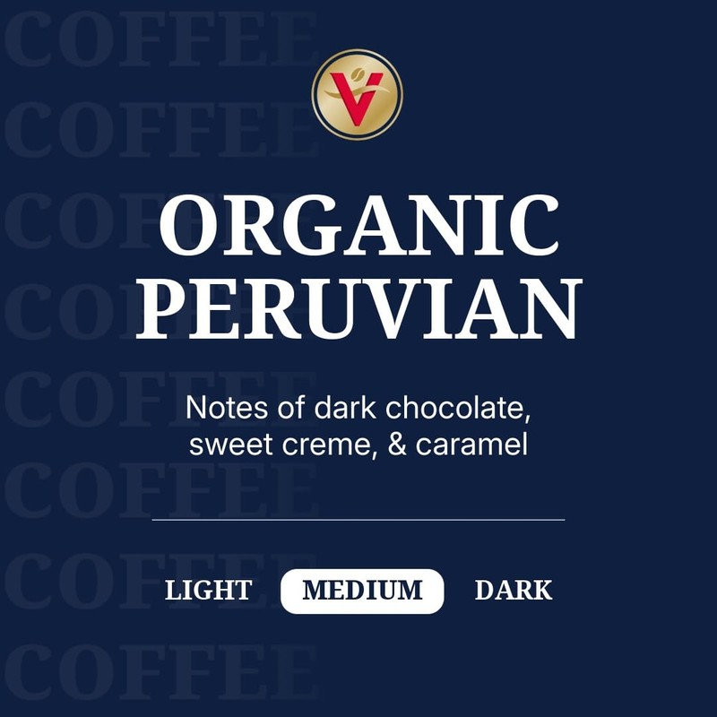 Victor Allen's Coffee Organic Peruvian, Medium Roast, 80 Count, Single