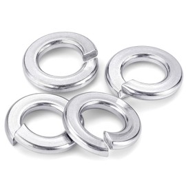 #8 Lock Washer Spring Lock Washers, 304 Stainless Steel 18-8, Bright Finish, Pack of 100