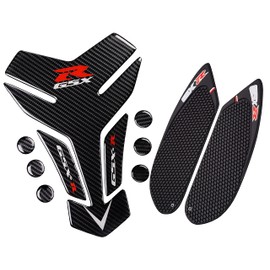 REVSOSTAR Real Carbon Fiber Gas Cap, Tank Pad, Anti Slip,Tank Protector for GSXR 600 750 (2006 2007)