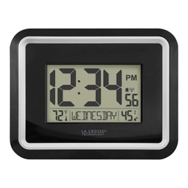 La Crosse Technology BBB84022 Atomic Digital Wall Clock with in Temp & Humidity