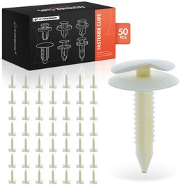 A-Premium 50PCS Nylon Trim Panel Retainer Clips Double Head Compatible with GMC Sierra, Terrain, Acadia, Yukon, Canyon, Savana, Envoy, B6000, B7, C1500, C2500, C3500, C7000 - For 7.94mm Hole