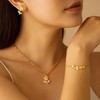 Juego de 3 Piezas de Tulipán para Mujer: Collar con