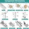 Closet Bifold Door Hardware & 2 x 36" Track Kit,