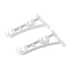 AddGrace 4 Pack Double Curtain Rod Brackets for Drapery Rod