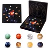 Runyangshi Natural Crystal Solar System Planets Set, 8 Pcs Gemstone
