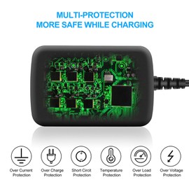 UL Listed 9.5V Power Cord for Casio SA-46 SA-77 LK-165 LK-125 CTK-1100 CTK-1150 CTK-1200 ADE95100 Digital Piano Keyboard Charger Replacement AC Adapter 6.0Ft Extra Long DC Supply PERFEIDY